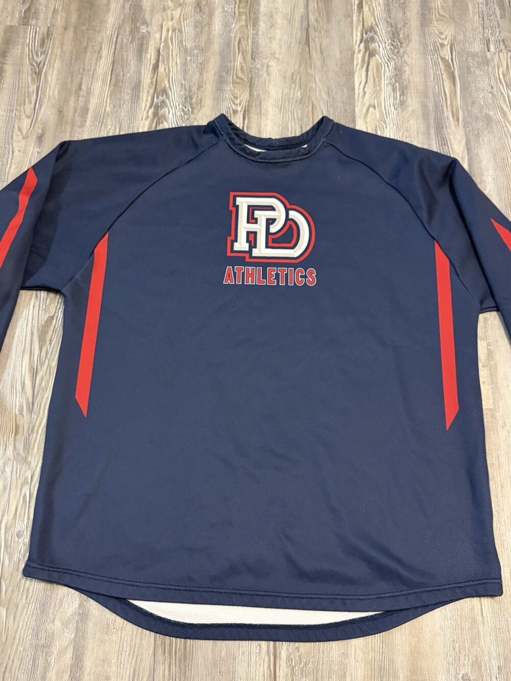 VTG Providence Day School Athletics Sand Knit USA Made Warm Up Jersey L